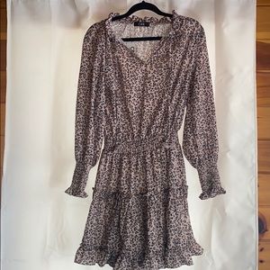 CRB long sleeved leopard dress